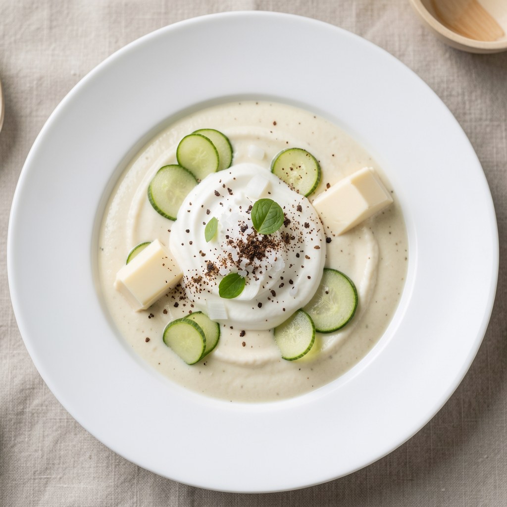 Krem z cukinii z białą czekoladą