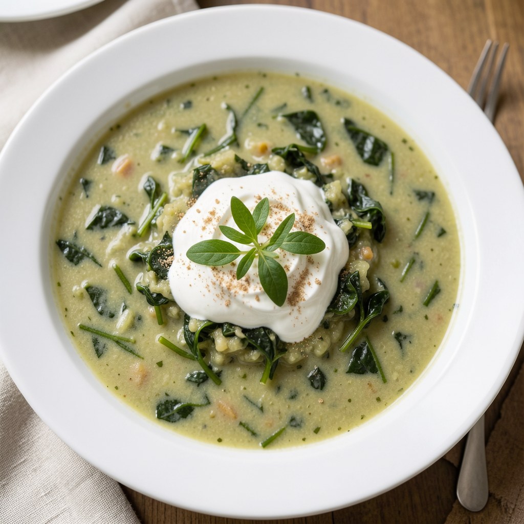 Zupa szczawiowa ze śmietaną