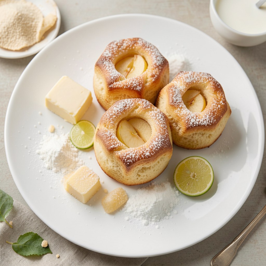 Jabłka w drożdżowych koszulkach