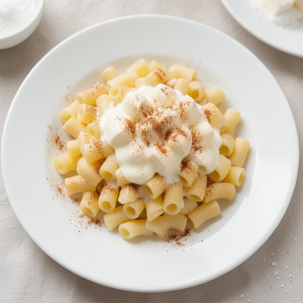 Makaron z białym serem