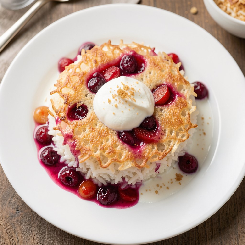 Zapiekany ryż z owocami