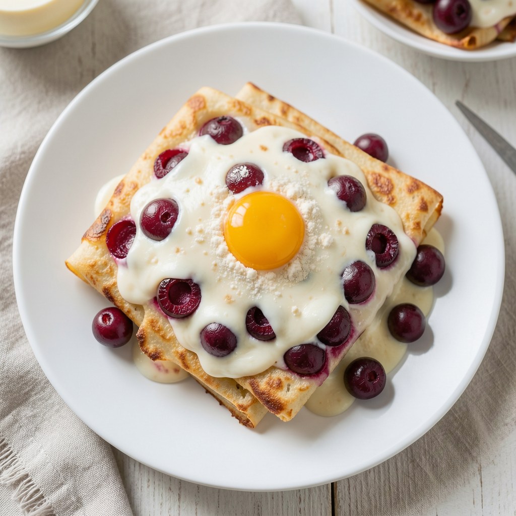 Zapiekanka z czereśniami