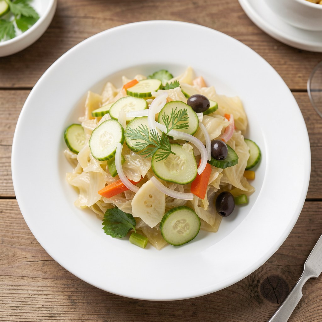 Surówka z kapuszty kwaszonej z selerem