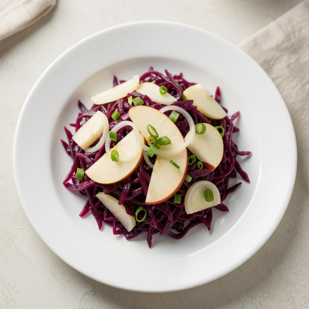 Czerwona kapusta z jabłkiem i cebulką