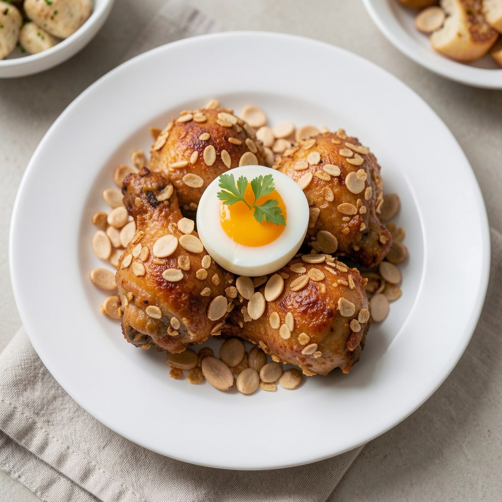 Podudzie z kurczaka w panierce z orzeszków arachidowych