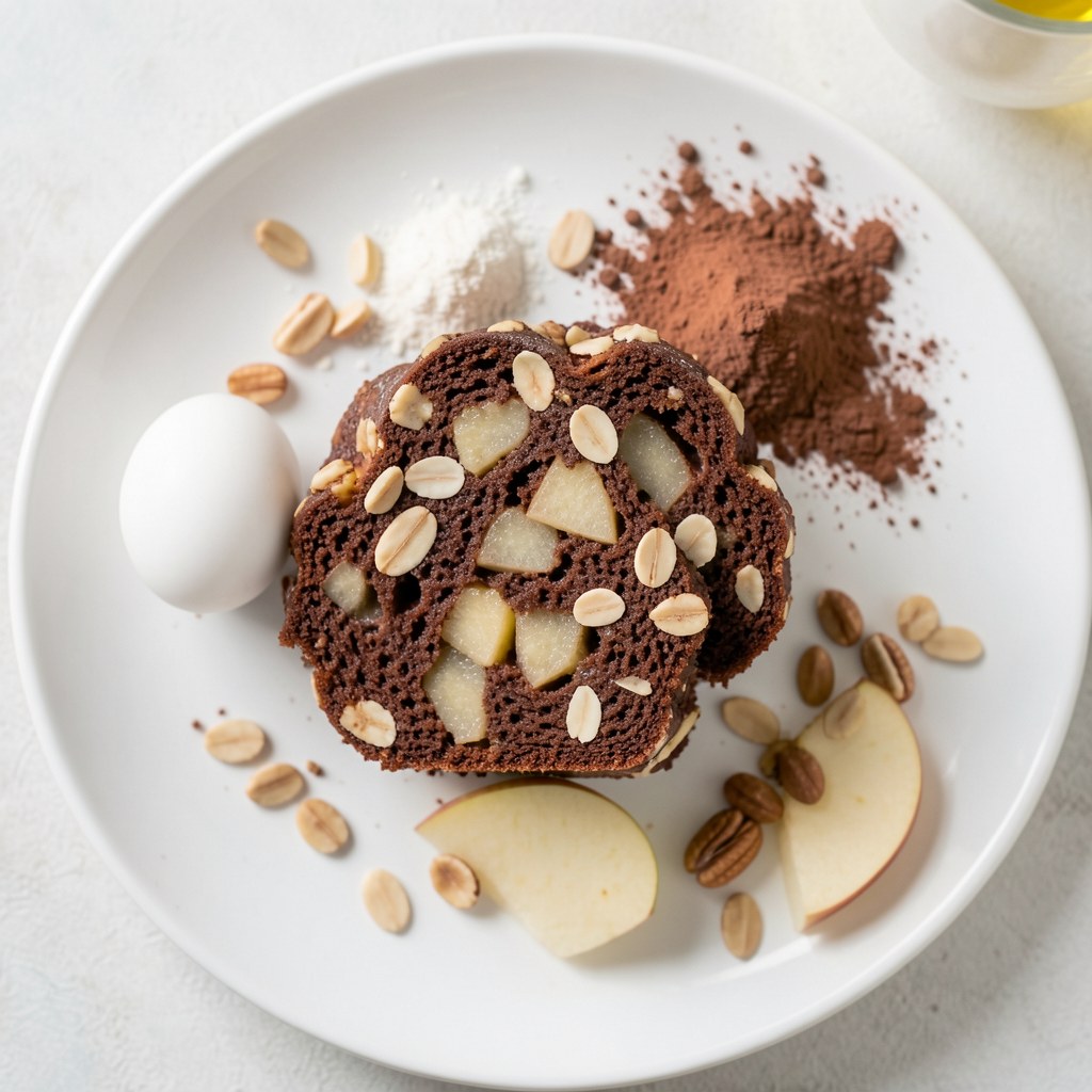 Ciasto ucierane z orzechami i jabłkami