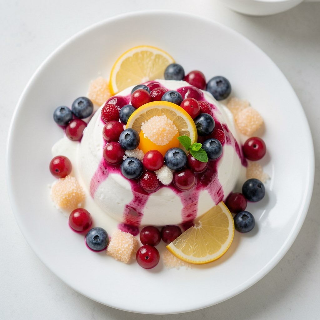 Mus jagodowy z twarożkiem