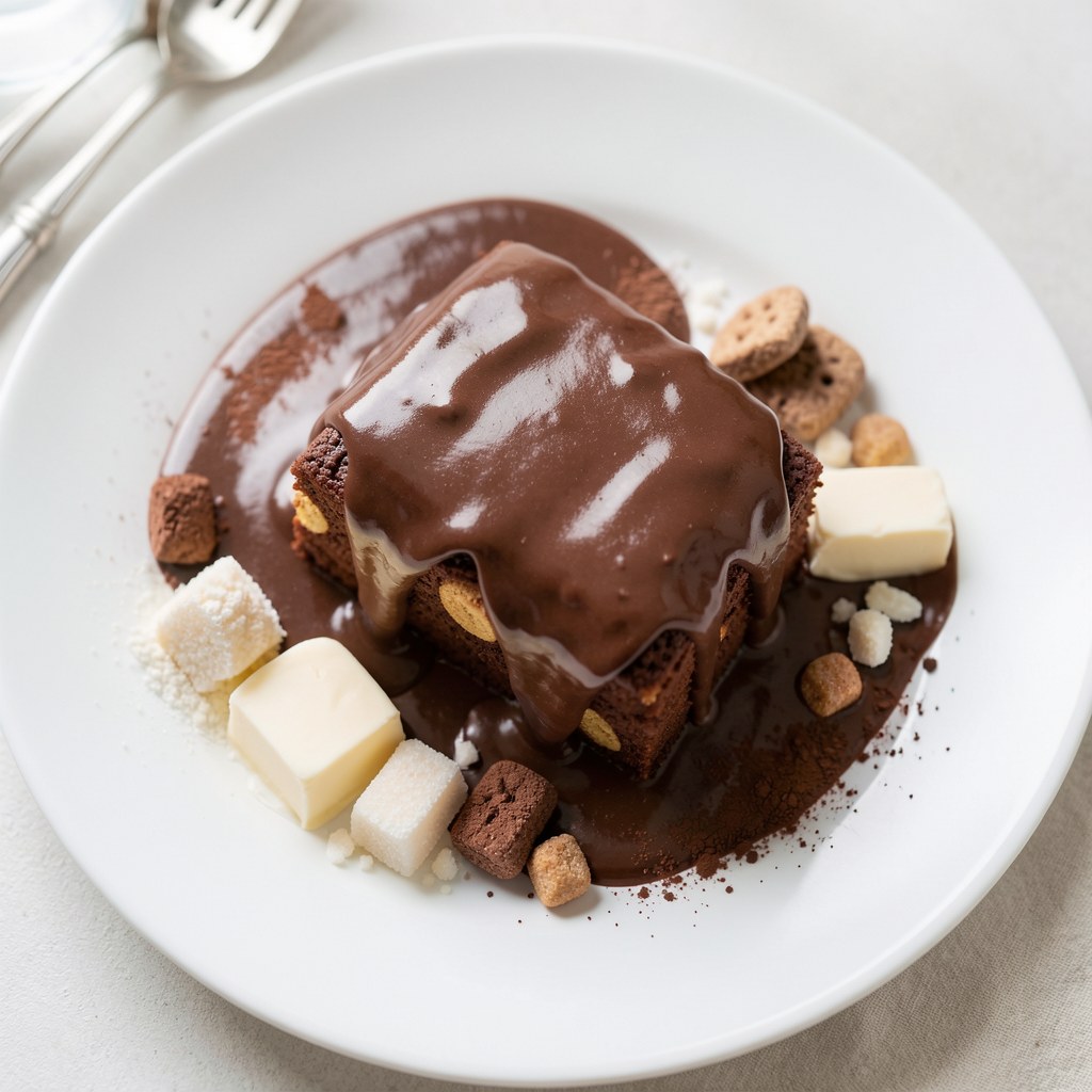 Murzynek z polewą kakaową