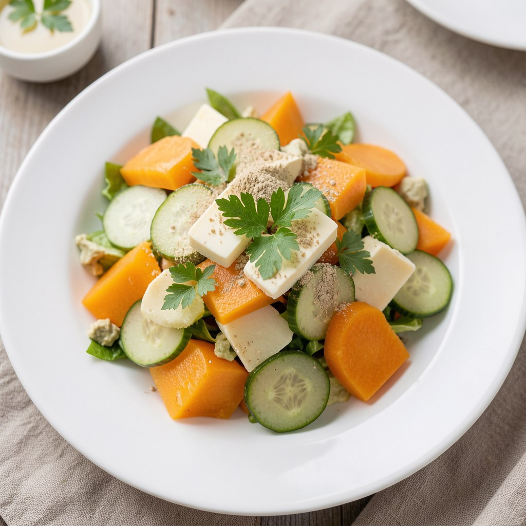 Sałatka z ogórków kwaszonych z dynią