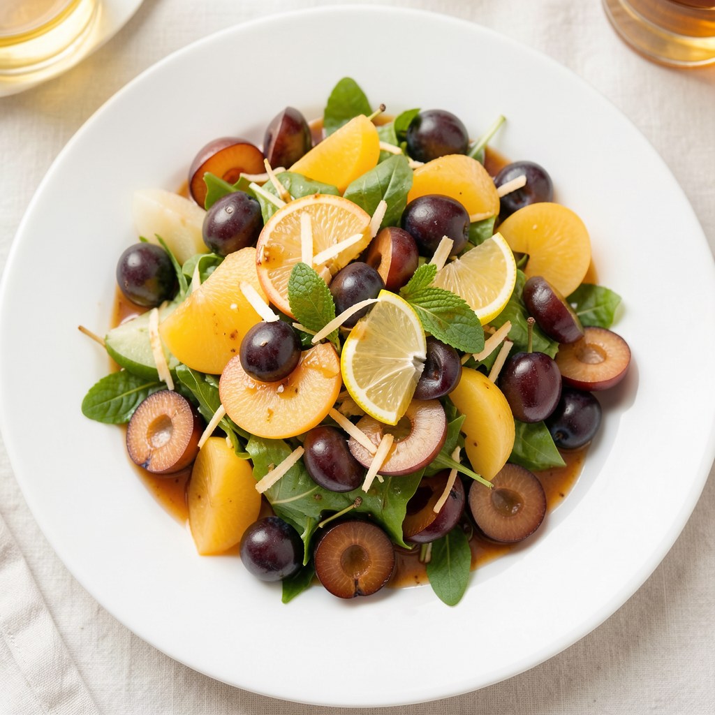 Sałatka ze śliwek z imbirem