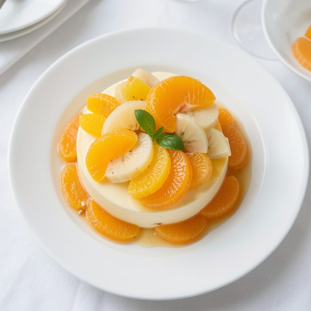 Sałatka z żółtego sera z owocami