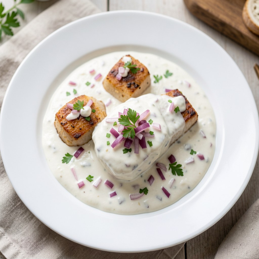 Śmietankowy sos do śledzi