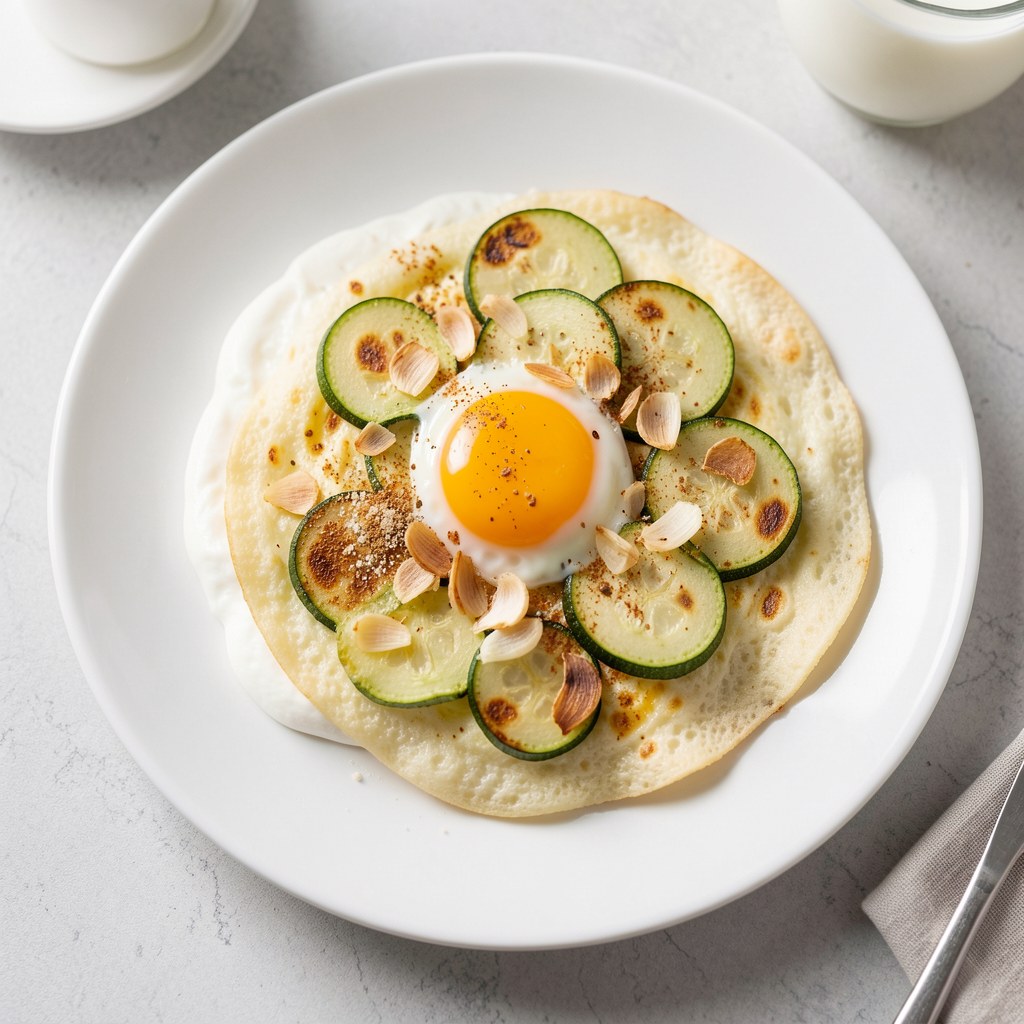 Omlet z cukinią i czosnkiem