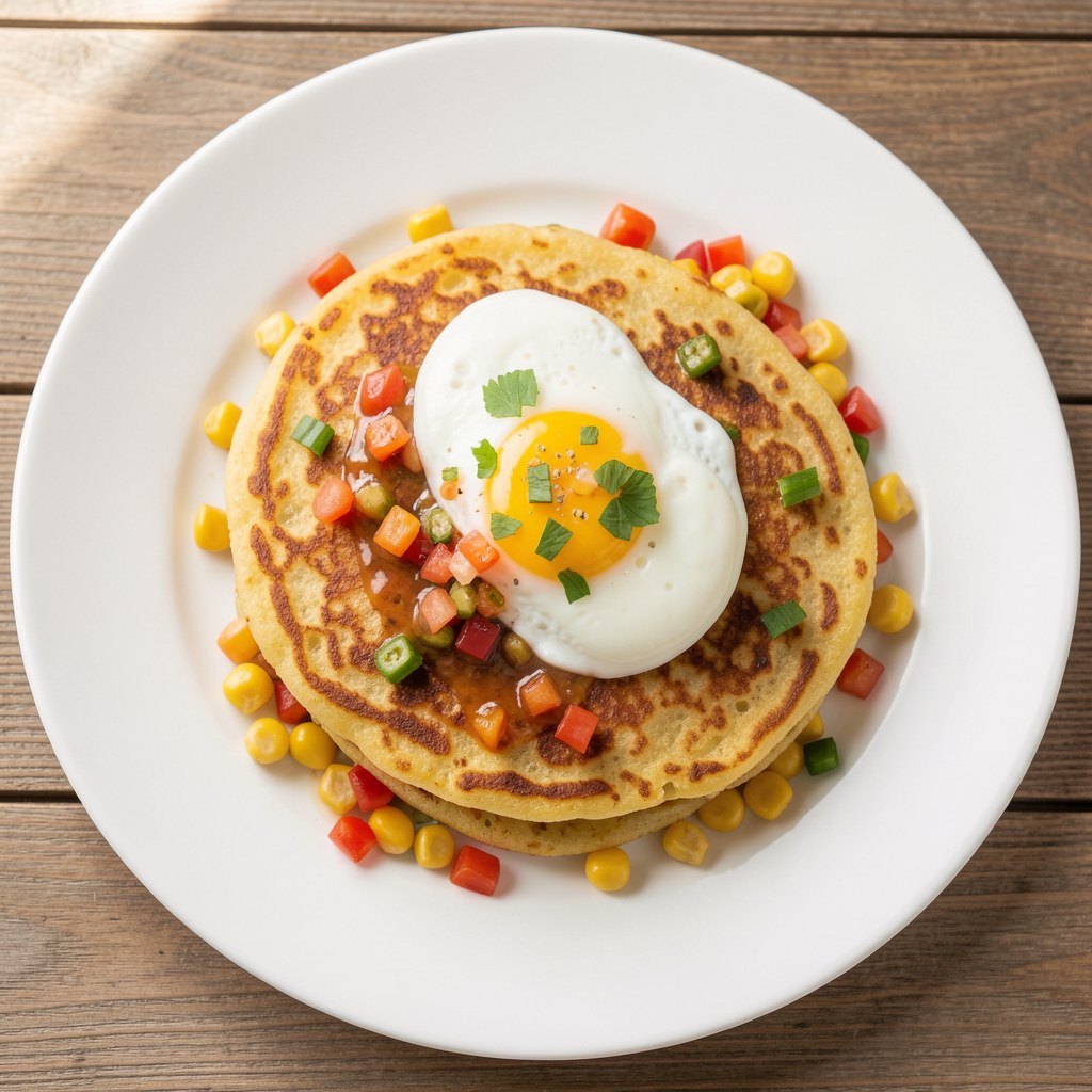 Placki z kukurydzą i salsą