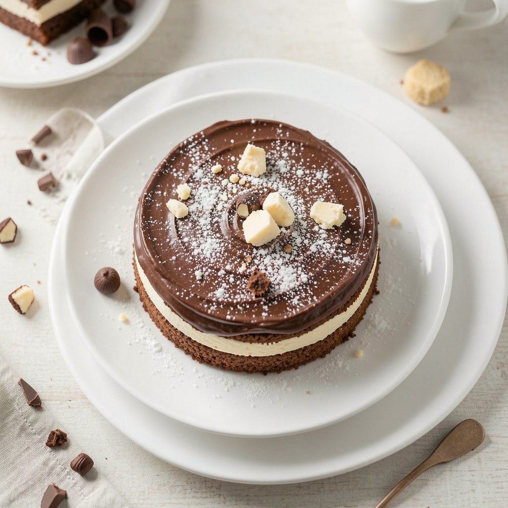 Tort waflowy z czekoladą