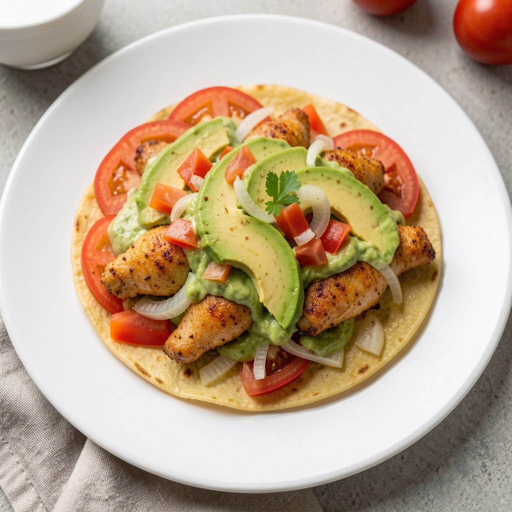 Tortilla z kurczakiem i awokado