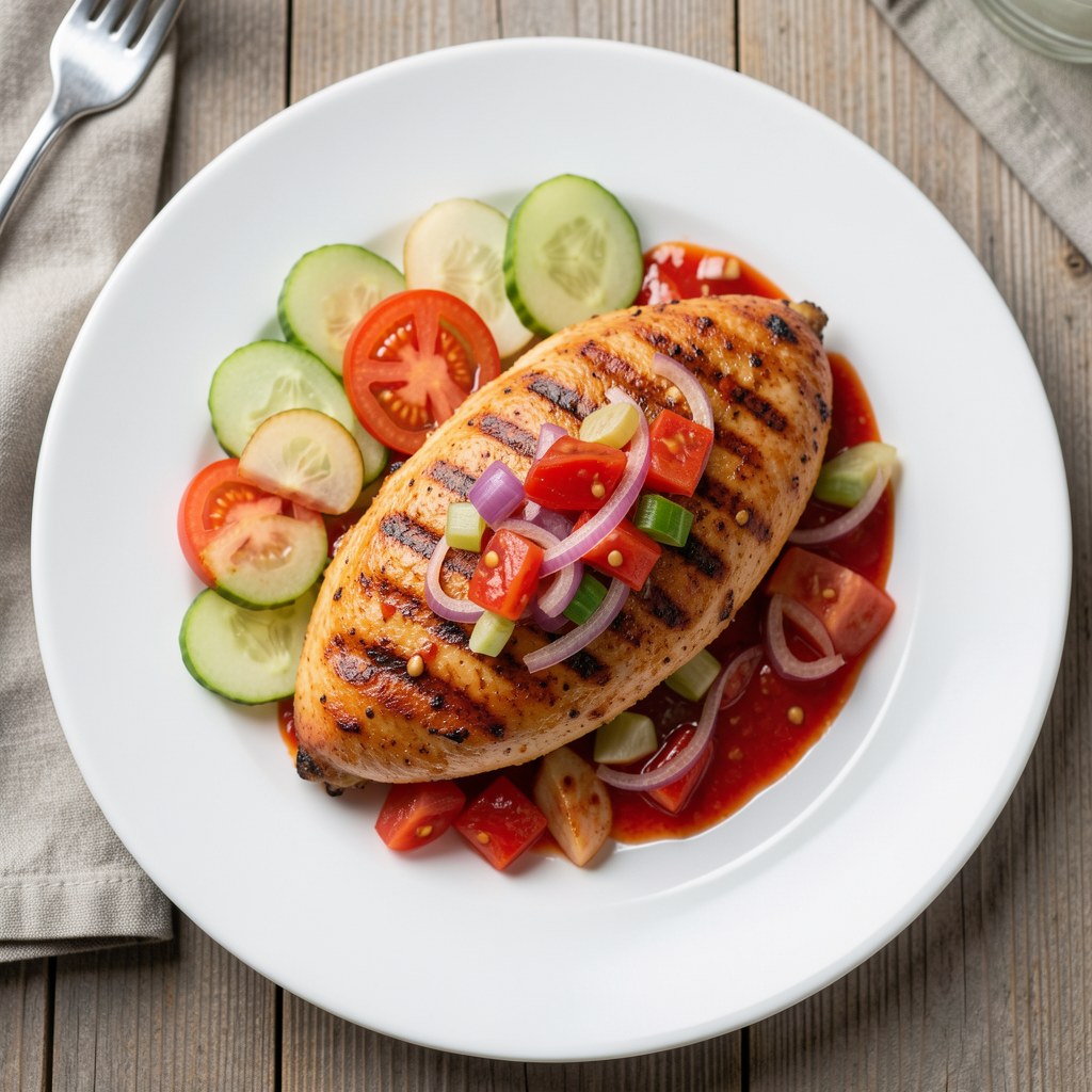 Kurczak z salsą z pomidorów