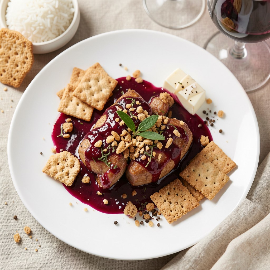 Serdelki w czerwonym winie