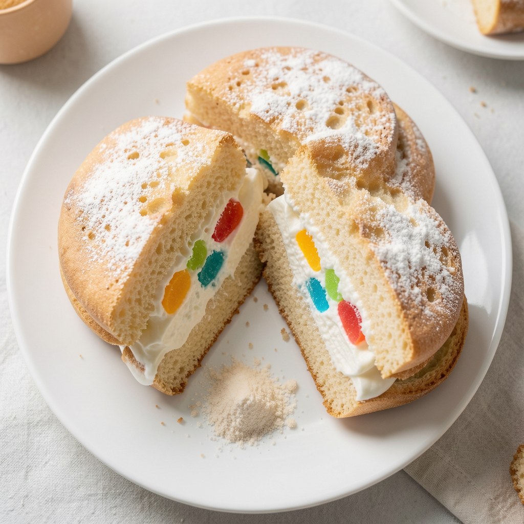 Biszkoptowy śmietanowiec z galaretkami