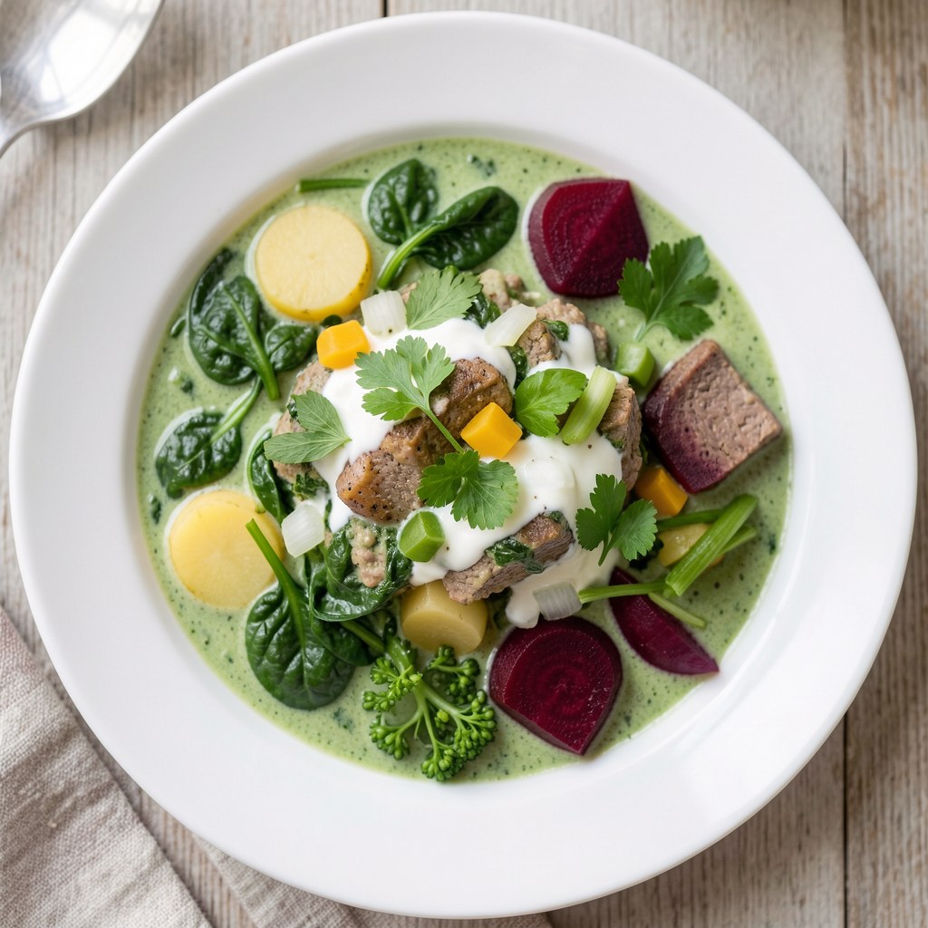 Zupa zielona nazywana przez moje wnuki U F O