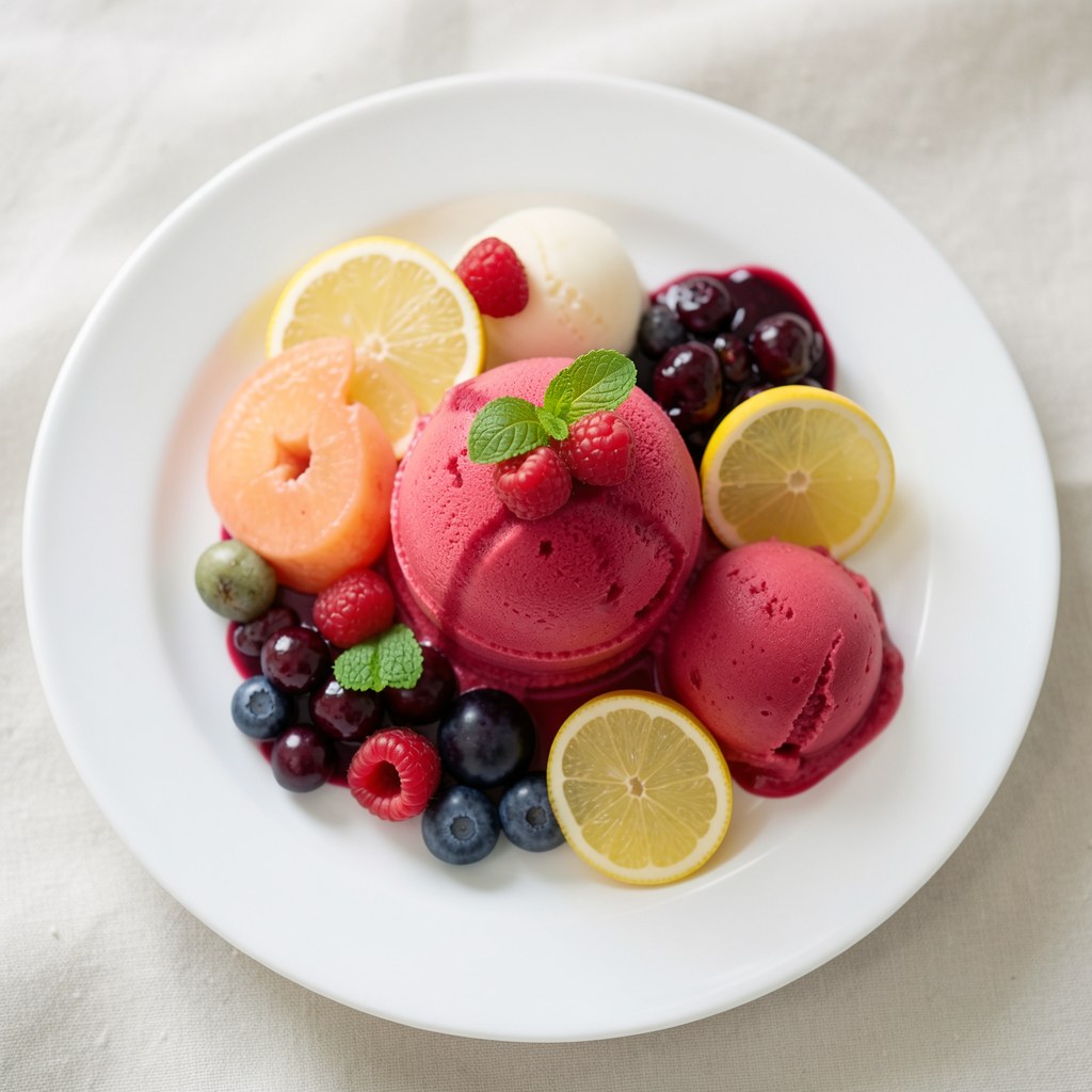 Sorbet malinowy z alkoholem