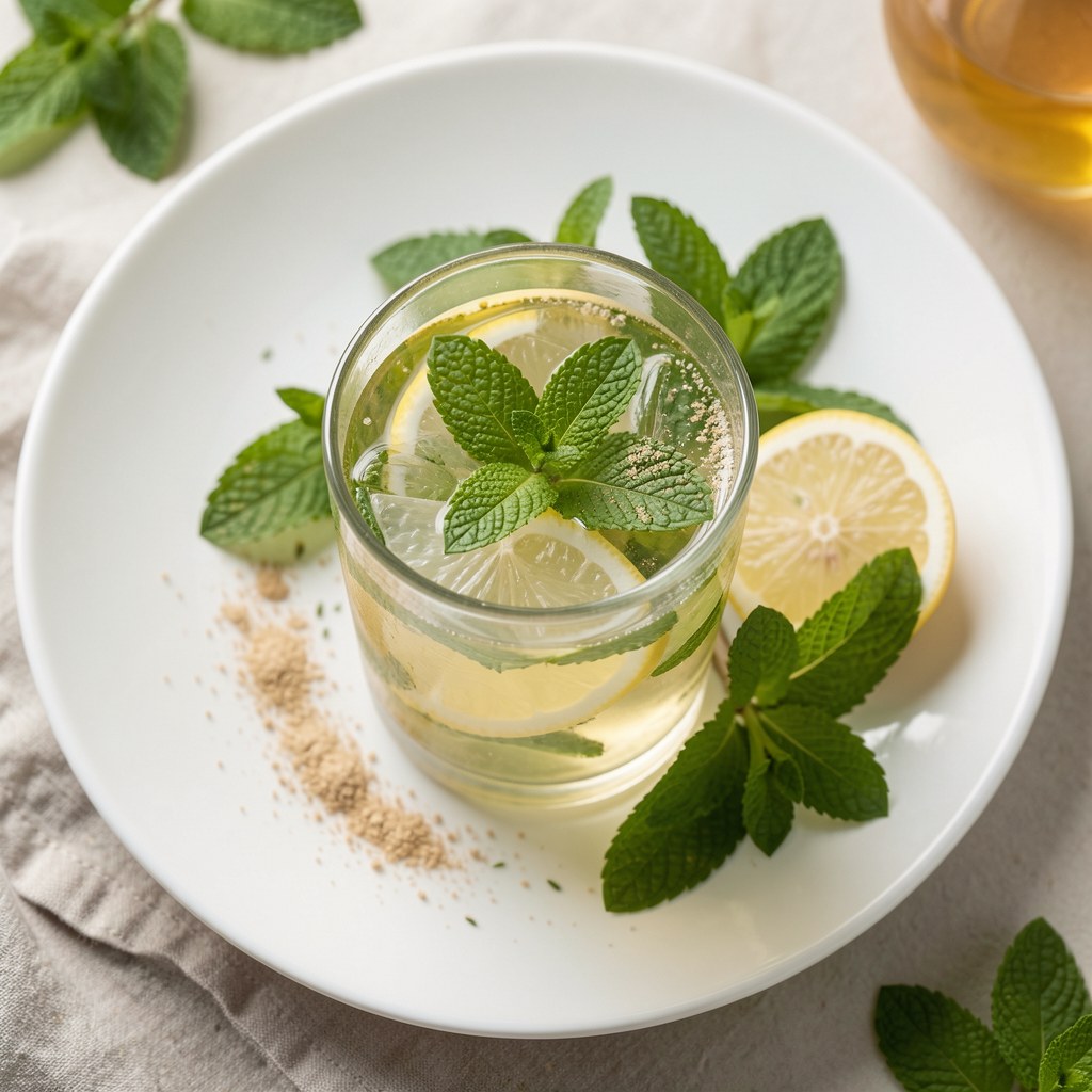 Napój z mięty i limonki