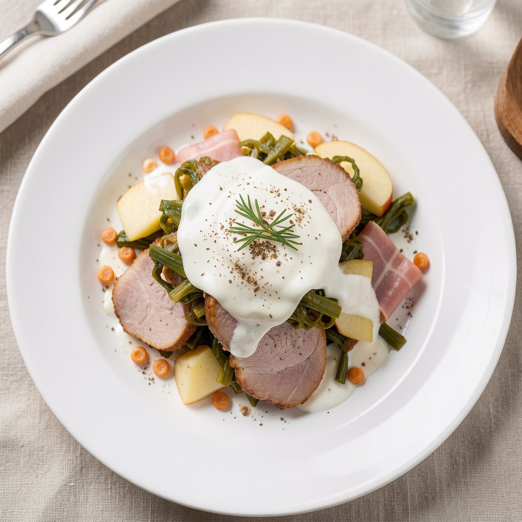 Wieprzowina duszona z selerem