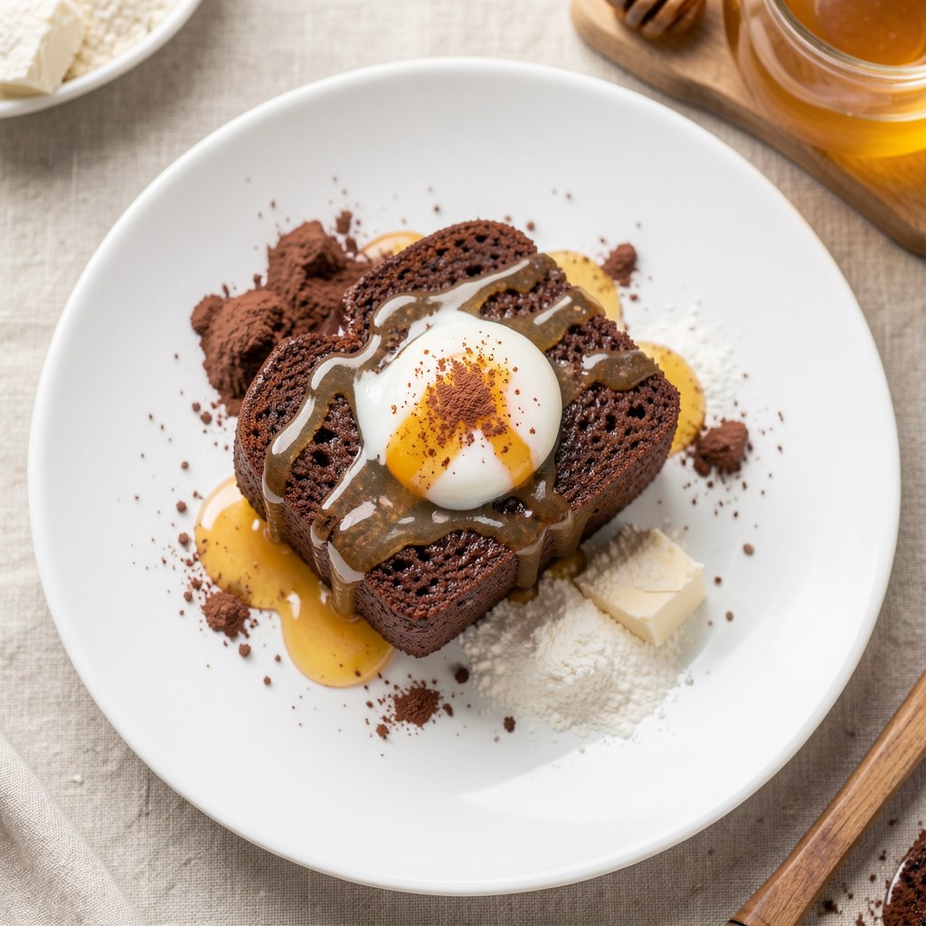 Piernik kakaowy z lukrem