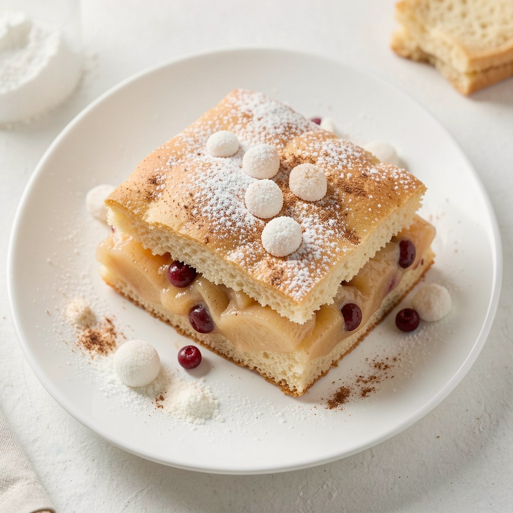 Szarlotka na lanym cieście