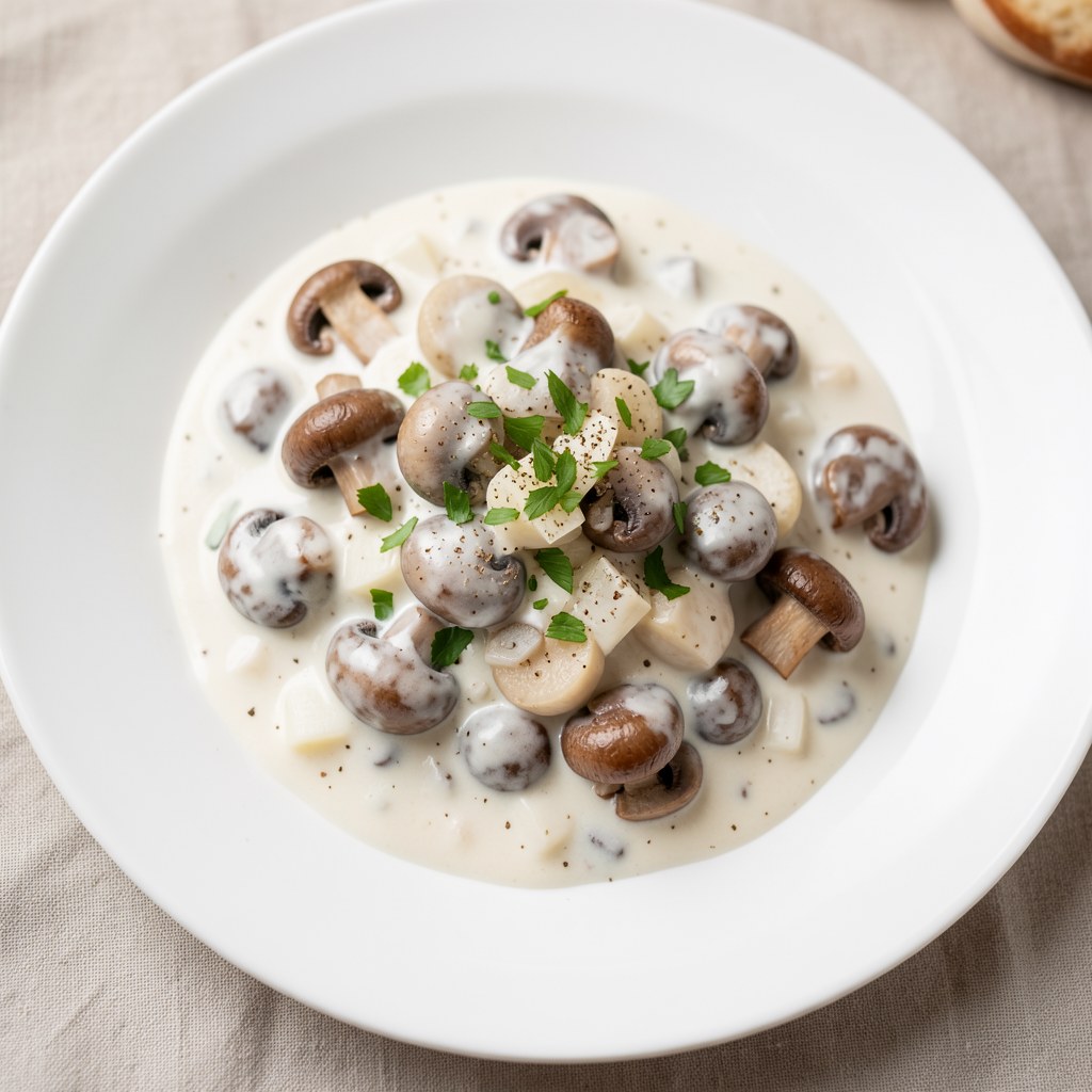 Pieczarki w śmietanie