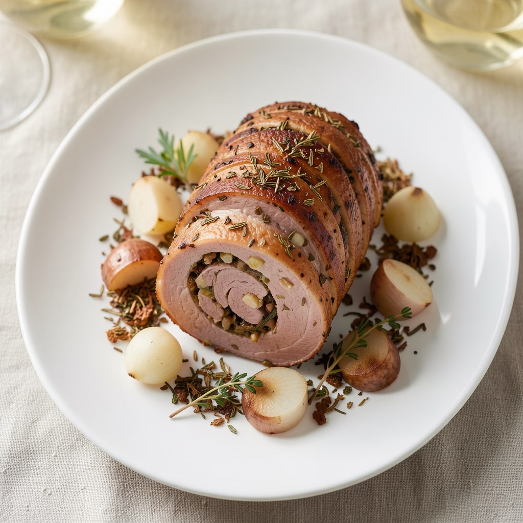 Rolada wieprzowa czosnkowo-ziołowa