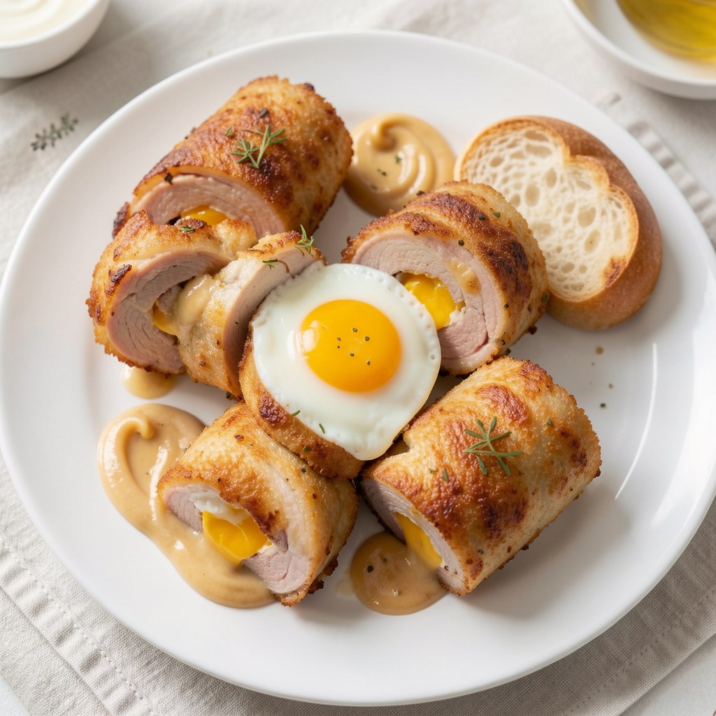 Roladki wieprzowe z jajkiem