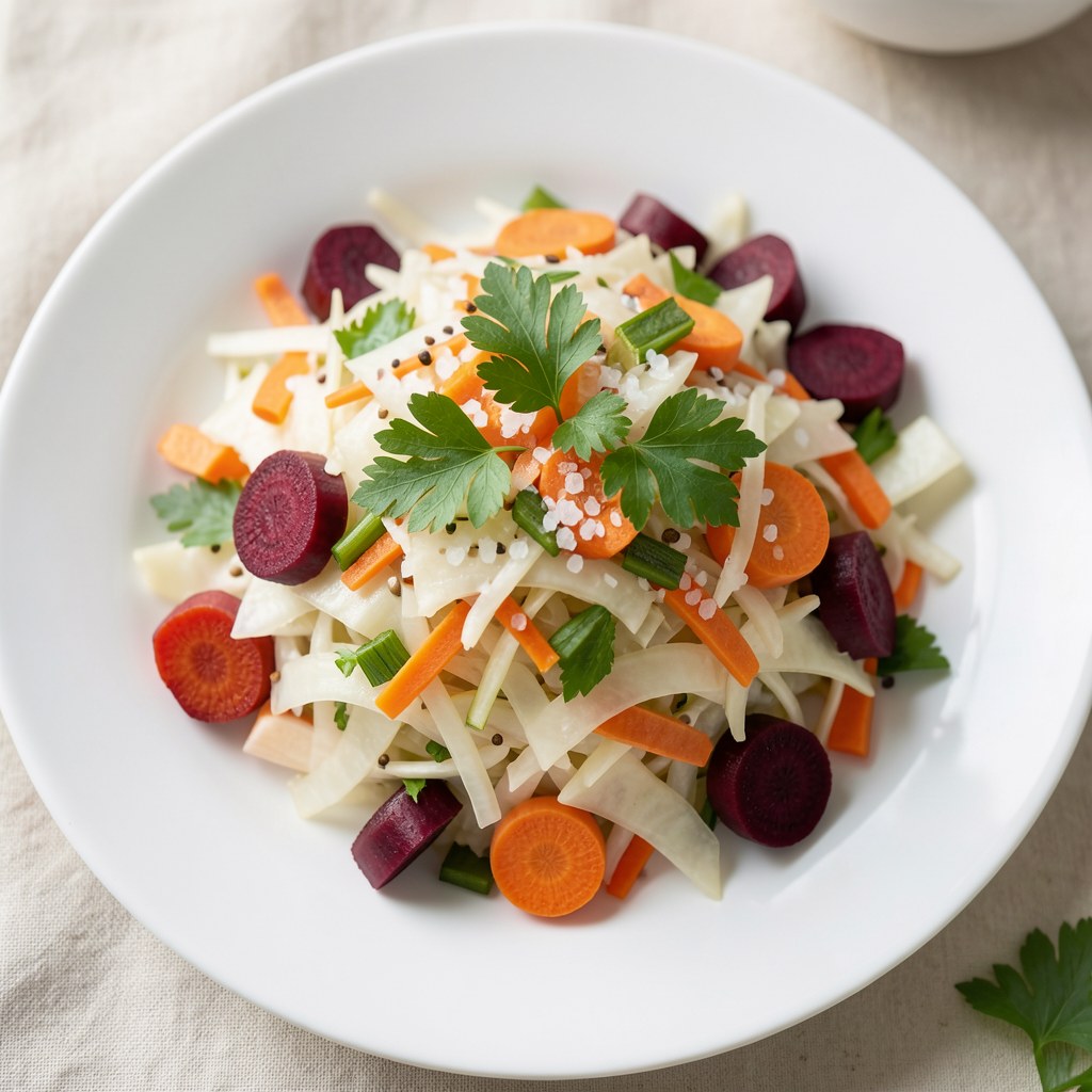 Sałatka kapuściano - buraczkowa