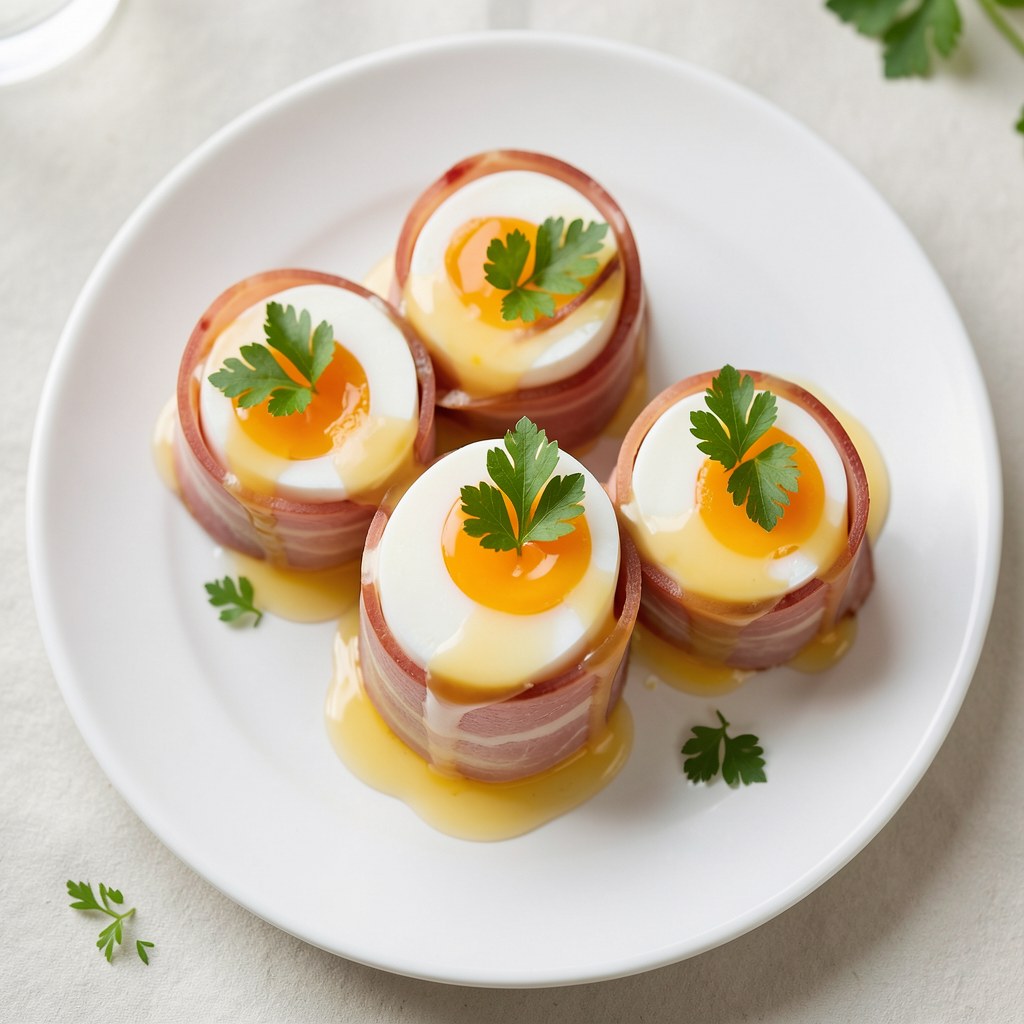 Jajka z szynką w galarecie