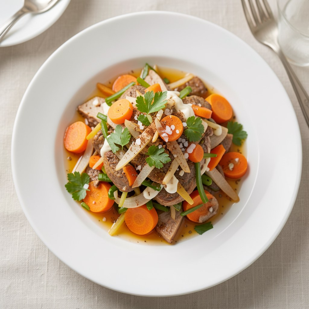 Uszaki bzowe z warzywami