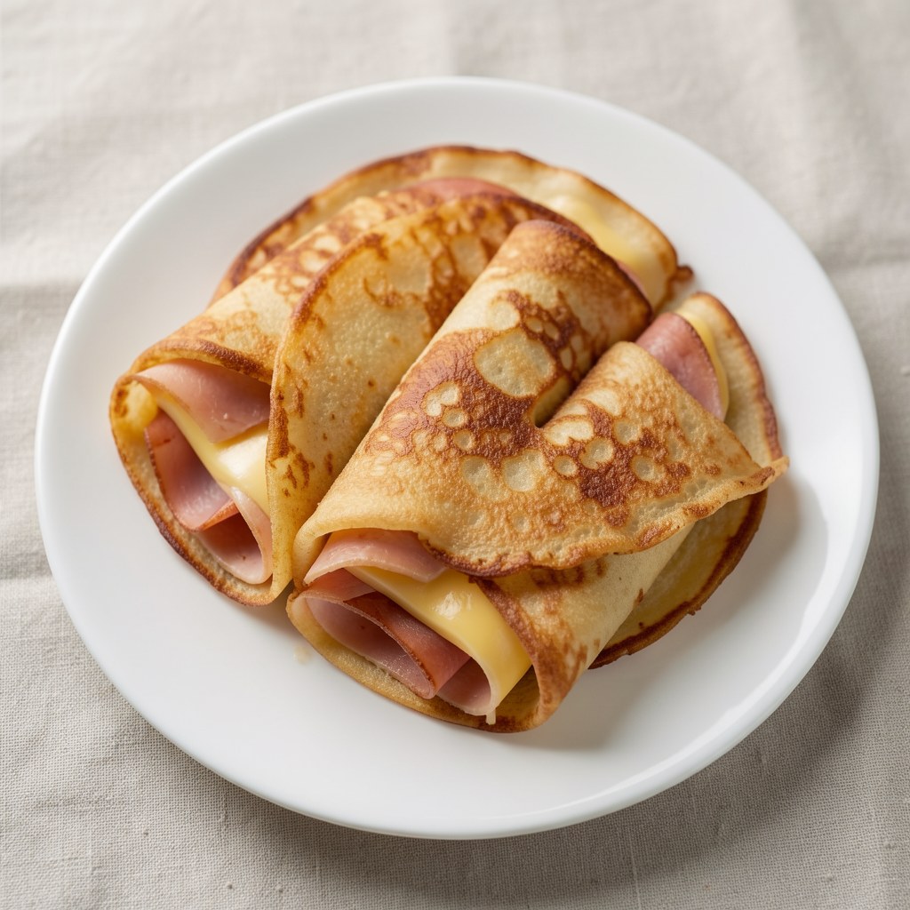 Naleśniki z serem i szynką