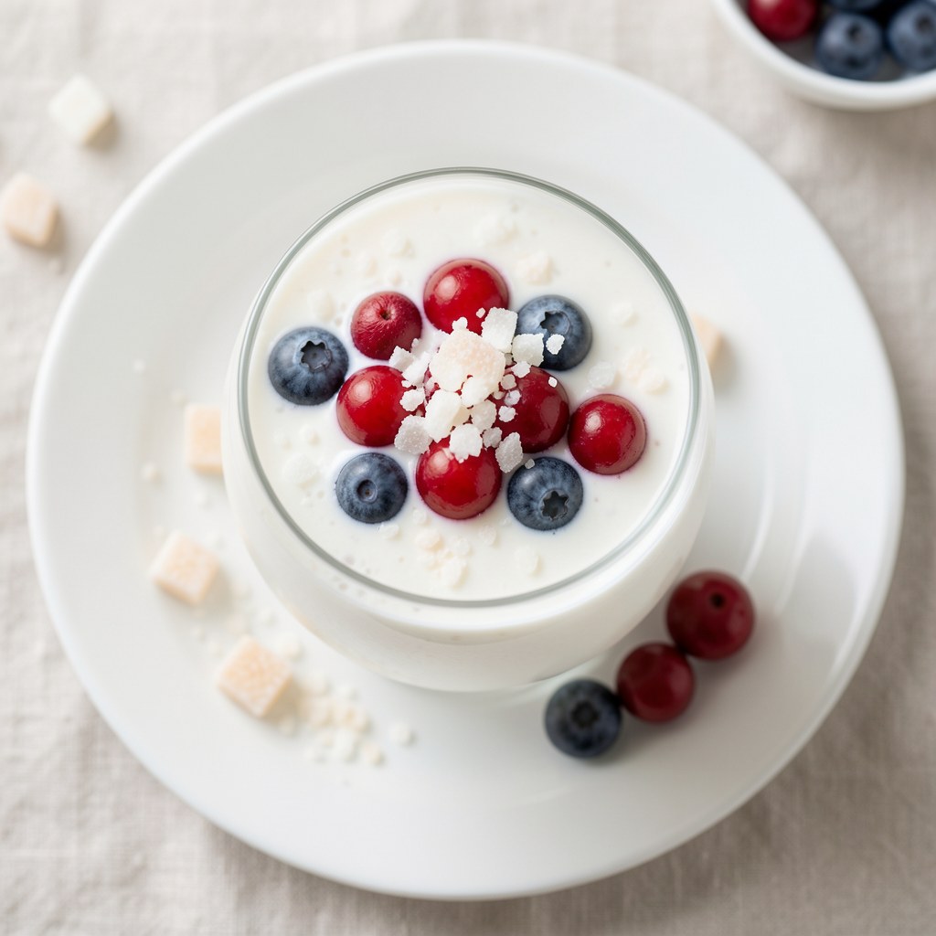 Koktajl mleczny z jagodami