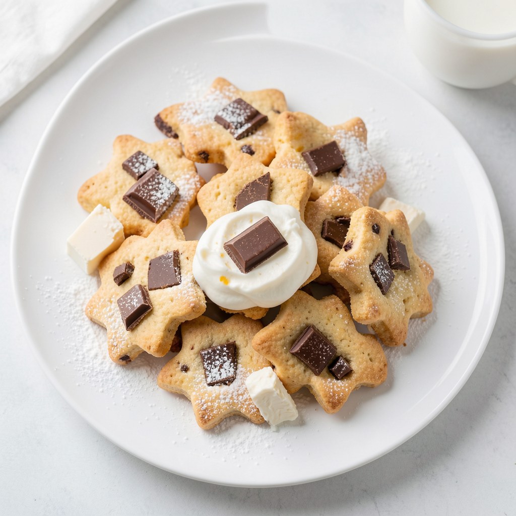 Kruche serduszka z kawałkami czekolady