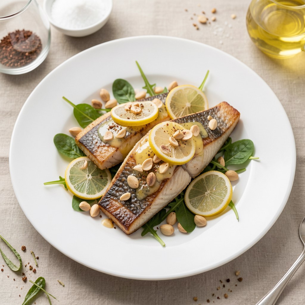 Dorsz smażony z migdałami