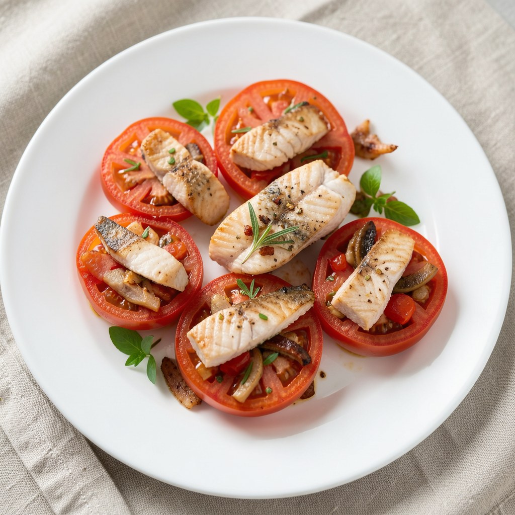 Łosoś w pomidorach