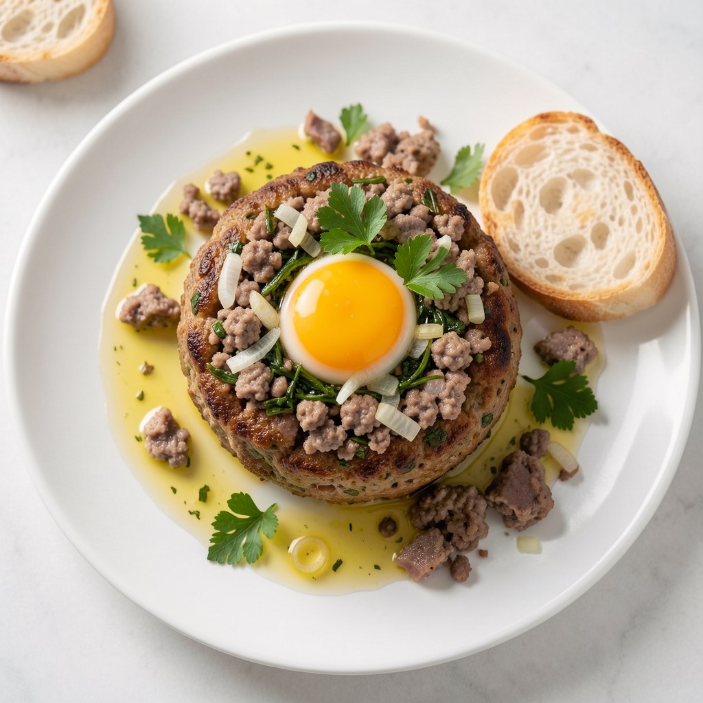 Klops z jajkiem i ziołami