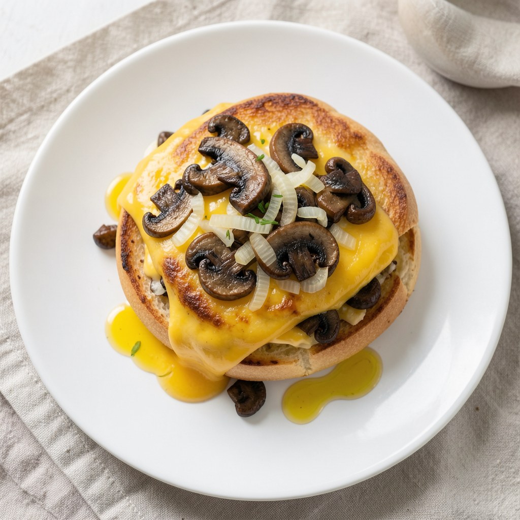 Zapiekanka z pieczarkami