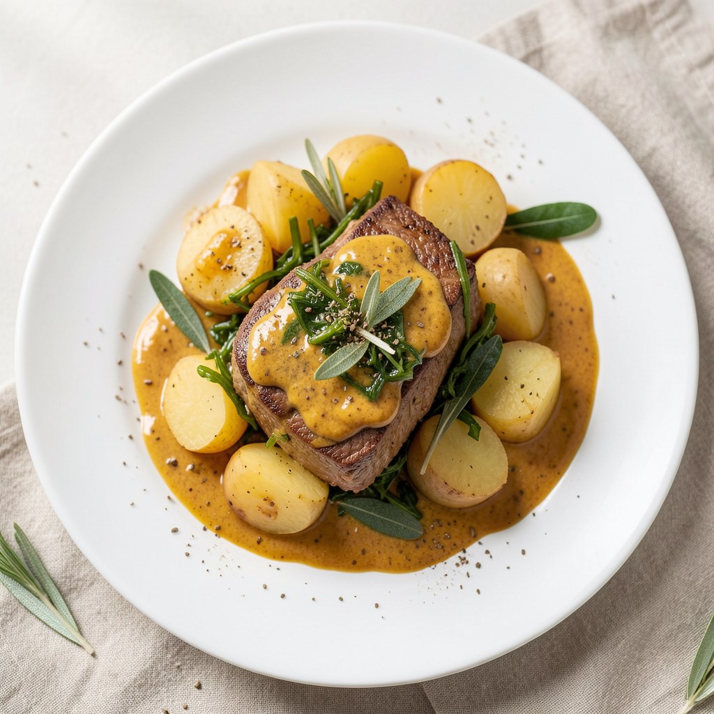 Baranina z musztardą