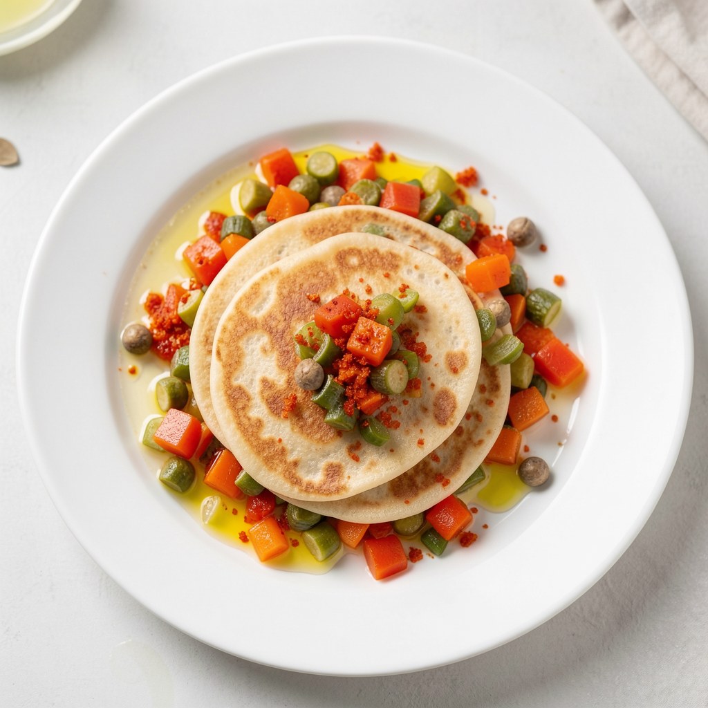 Naleśniki z warzywami o smaku papryki