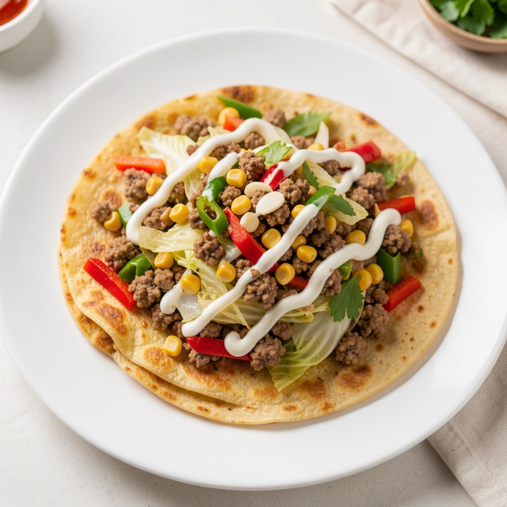 Tortilla z mięsem mielonym i chilli