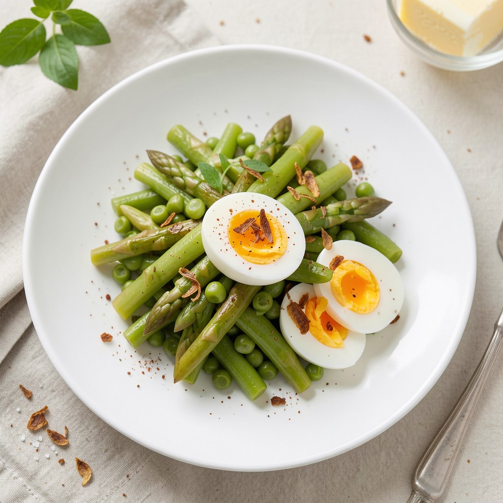 Wiosenny obiad: fasolka szparagowa z jajkiem