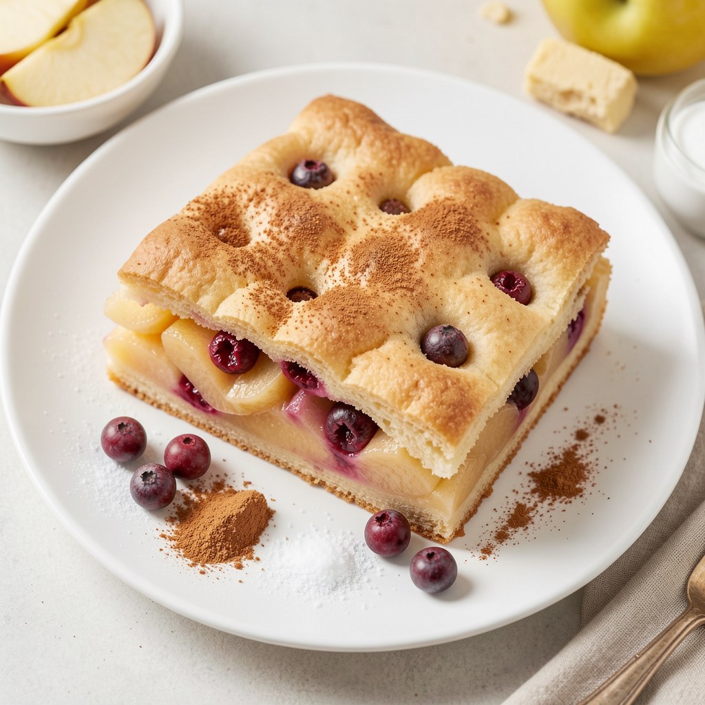 Szarlotka z borówkami