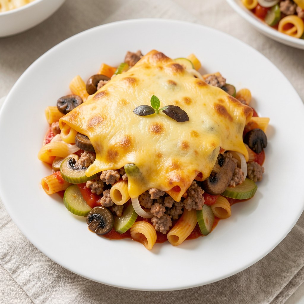 zapiekanka z makaronem