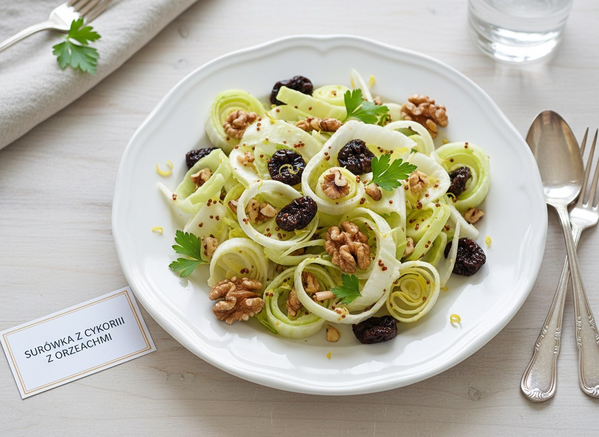 Surówka z cykorii z orzechami