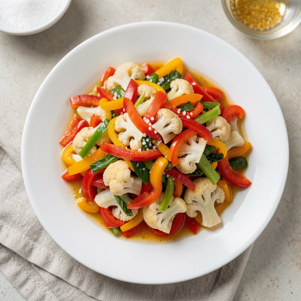 Sałatka z papryką i kalafiorem